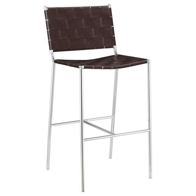 Adelaide - Upholstered Height Stool Dark Brown Bar Height (28"-30") by CoasterEssence | Bel Furniture