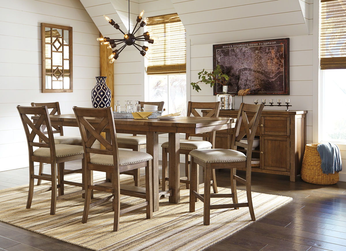 Moriville - Rectangular Dining Table Set - Counter Height by Signature Design by Ashley® | Bel Furniture
