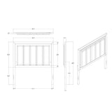 Skye - Marble Full Bed - White