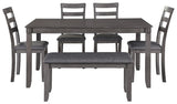 Bridson - RECT DRM Table Set (Set of 6) - Gray