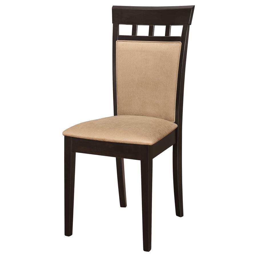 Gabriel - Closed BackSide Chairs (Set of 2) - Cappuccino by CoasterEveryday | Bel Furniture