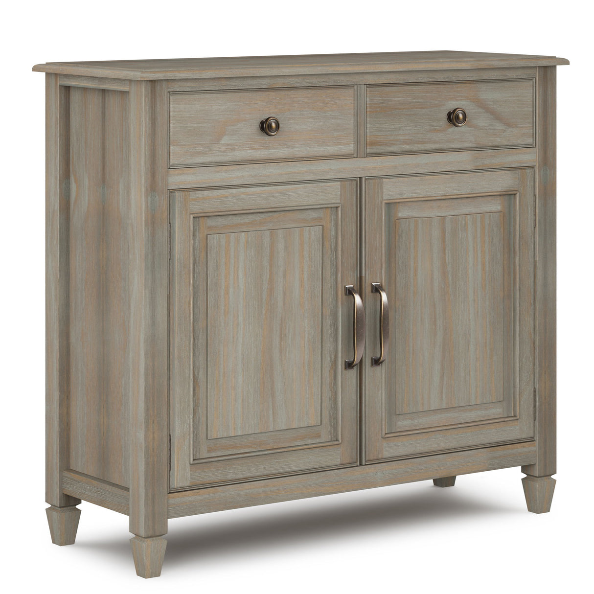 Connaught - Entryway Storage Cabinet - Distressed Gray by Simpli-Home | Bel Furniture