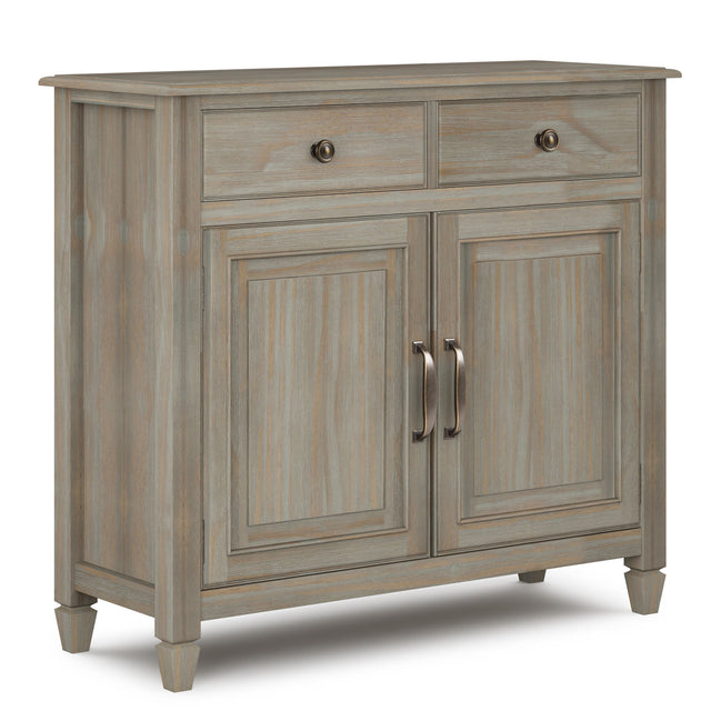 Connaught - Entryway Storage Cabinet - Distressed Gray by Simpli-Home | Bel Furniture
