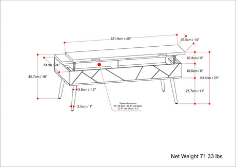 Jager - Lift Top Coffee Table Handcrafted - view 4