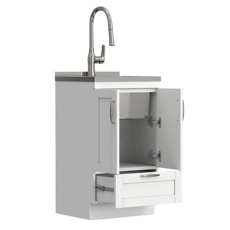 Reed - Deluxe Laundry Cabinet With Pull-Out Faucet And Stainless Steel Sink - view 8