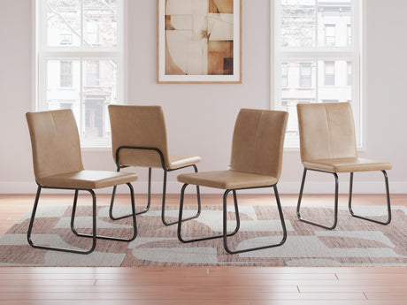 Pharwynn - Dining Upholstered Side Chair (Set of 4) - Toast - view 3
