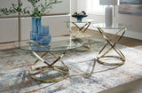 Crimonti - Champagne - Occasional Table Set (Set of 3) by Signature Design by Ashley® | Bel Furniture