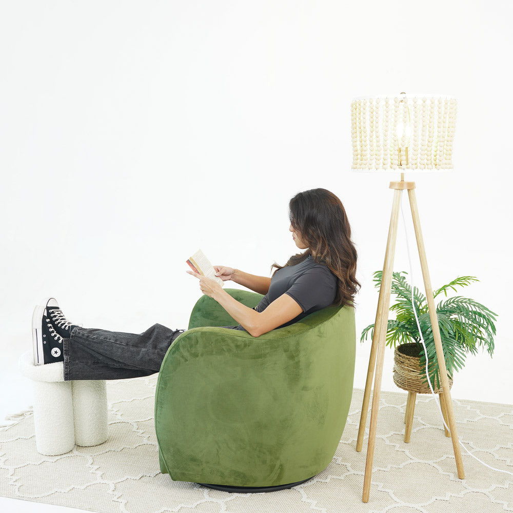 Renee - Swivel Chair - Green by Ashcroft Furniture | Bel Furniture