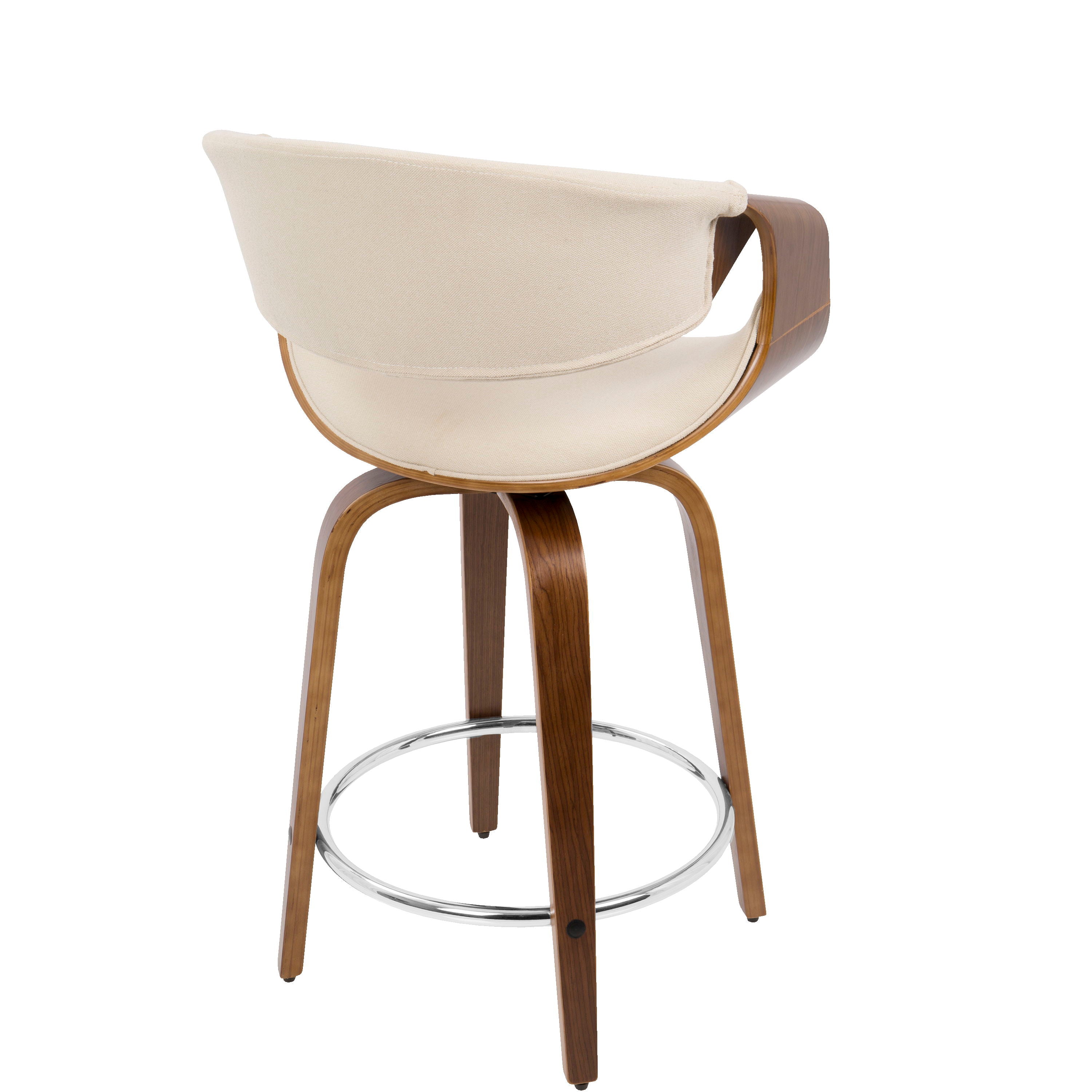 Curvini - Mid Century Modern Counter Stool (Set of 2)