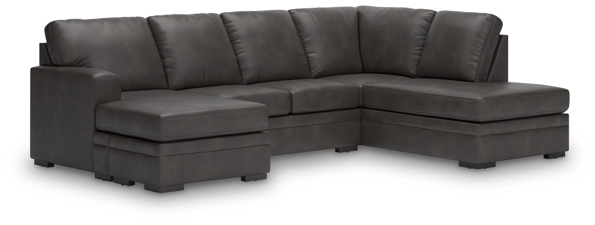 Lofton-Pike - Sectional Dark Gray 2 Pc. Left Arm Facing Chaise Sectional by Signature Design by Ashley® | Bel Furniture