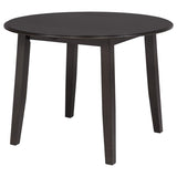 Catley - 5 Piece Round Drop Leaf Dining Table Set - Dark Coffee