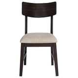 Catley - 5 Piece Round Drop Leaf Dining Table Set - Dark Coffee