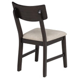 Catley - 5 Piece Round Drop Leaf Dining Table Set - Dark Coffee
