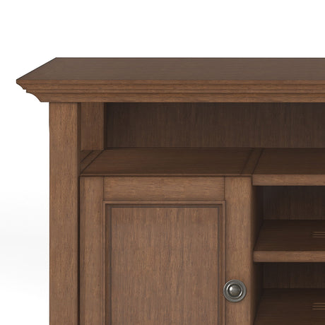 Amherst - TV Media Stand - Rustic Natural Aged Brown by Simpli-Home | Bel Furniture
