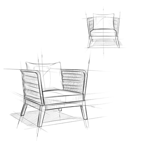 Santiago - Outdoor Conversation Chair - Slate Gray by Simpli-Home | Bel Furniture