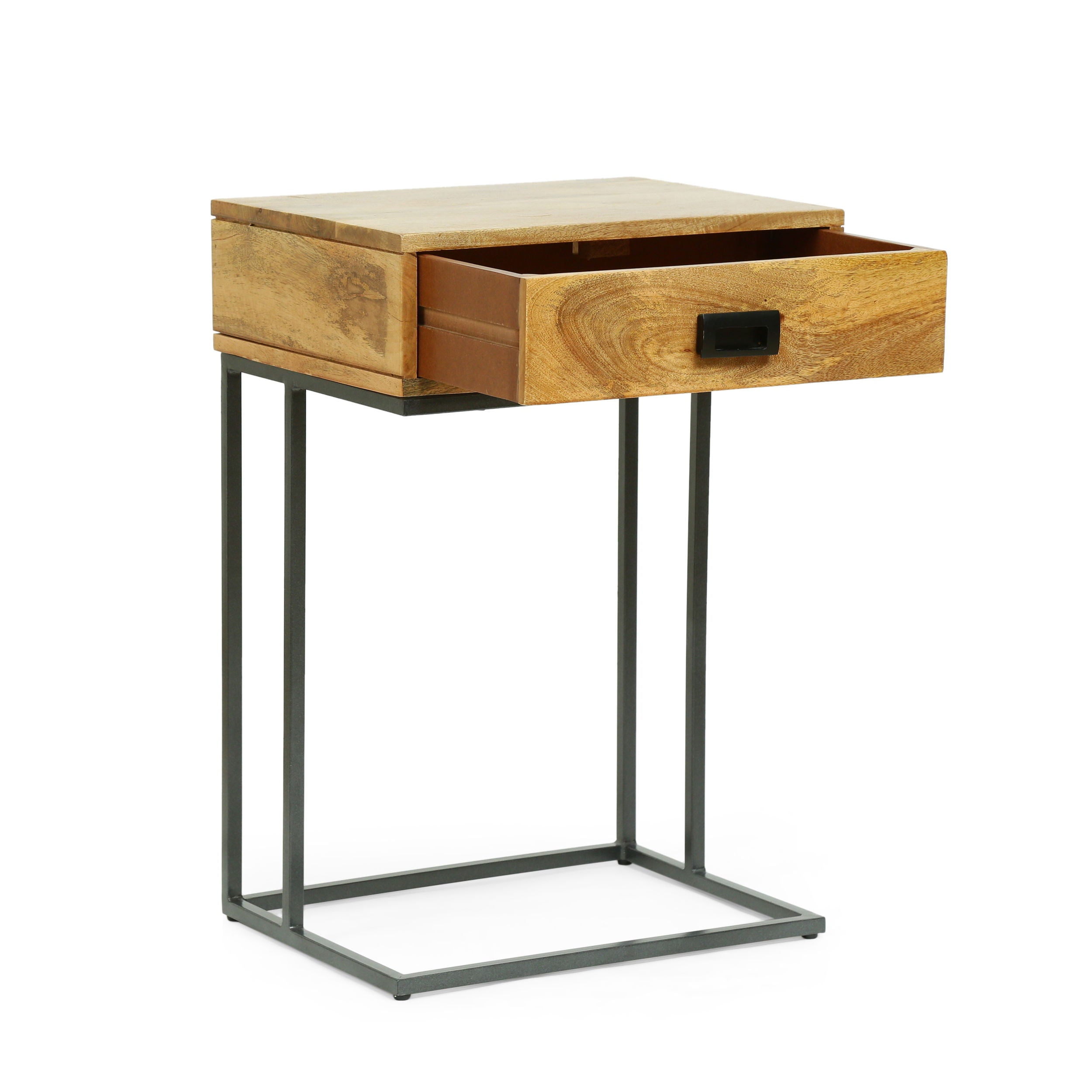 C-Table With Drawer - Brown