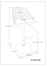 Edwin - Adjustable Swivel Bar Stool - Black by Simpli-Home | Bel Furniture