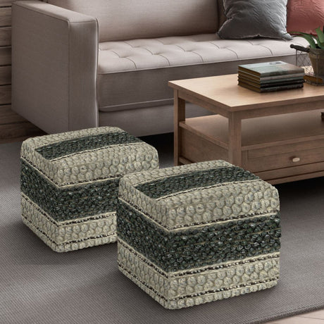 Grady - Handcrafted Square Pouf - view 7