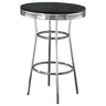Retro - Round 30" 1950's Bistro Pub Height Bar Table Black by CoasterEveryday | Bel Furniture