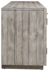 Naydell - Gray - XL TV Stand w/Fireplace Option by Signature Design by Ashley® | Bel Furniture