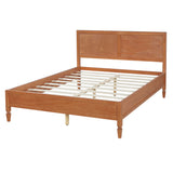 Classic Platform Bed Frame With Panel Headboard