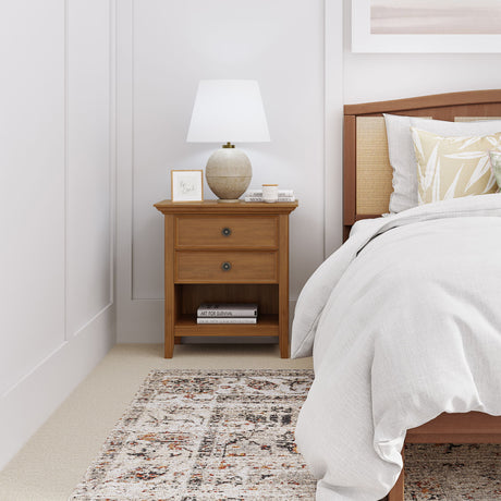 Amherst - Bedside Table, Handcrafted by Simpli-Home | Bel Furniture