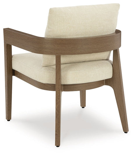 Serene Bay - Dark Brown / White - Arm Chair With Cushion (Set of 2) by Signature Design by Ashley® | Bel Furniture