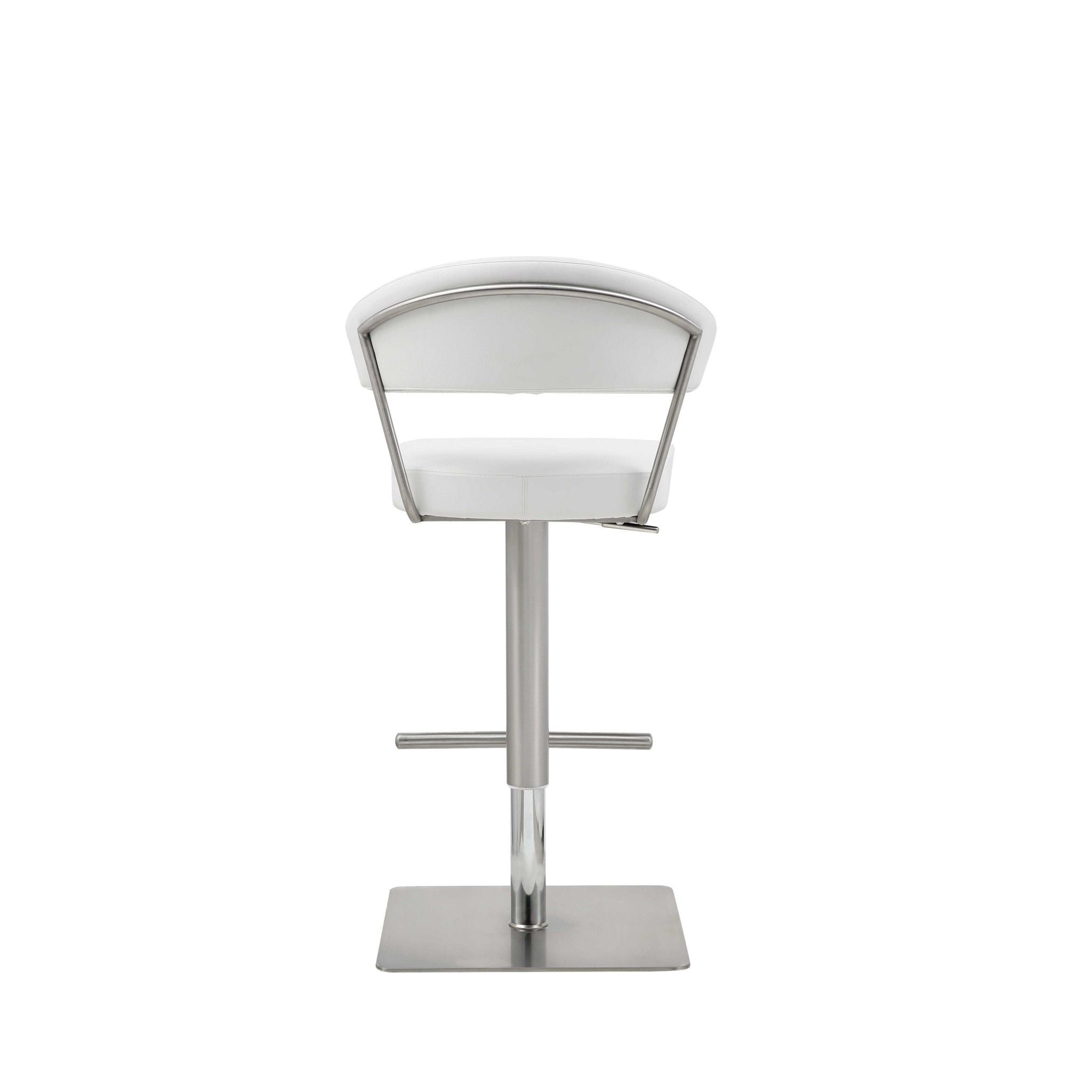 Bar Chair - White / Silver