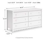Hallityn - White - Six Drawer Dresser by Signature Design by Ashley® | Bel Furniture