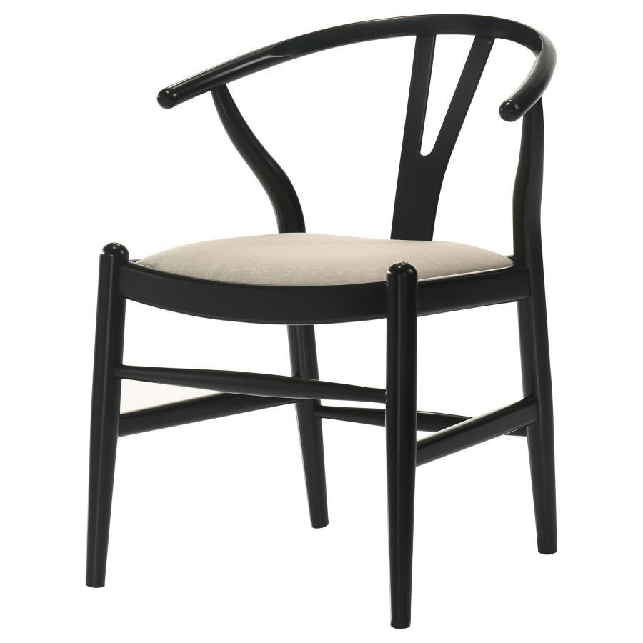Crestmont - Wood Wishbone Dining Side Chair (Set of 2) - Black by Coaster Fine Furniture | Bel Furniture