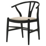 Crestmont - Wood Wishbone Dining Side Chair (Set of 2) - Black by Coaster Fine Furniture | Bel Furniture