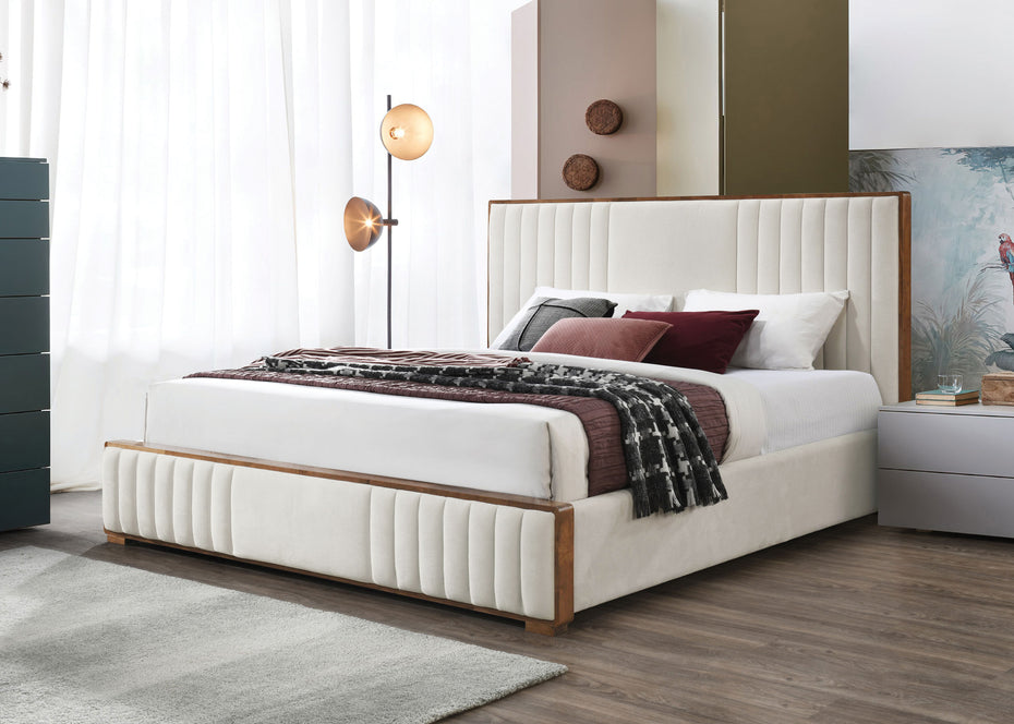 Kaleea - Queen Bed - Beige