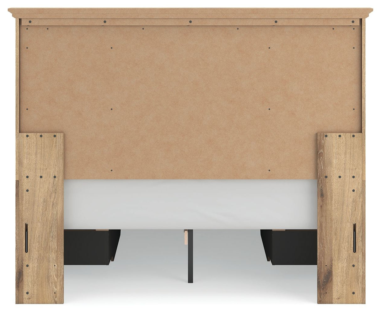 Makidern - Panel Storage Bed With 2 Under Bed Storage Units
