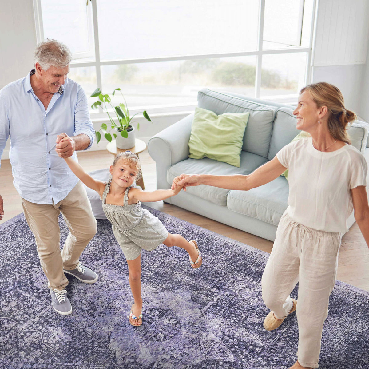Maval - 6' X 9' Washable Area Rug - Anthracite - view 2