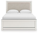Zuraleus - Upholstered Panel Platform Bed With Roll Slats