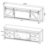 Enfield - 71" TV Stand Fireplace Media Console - Dark Pine