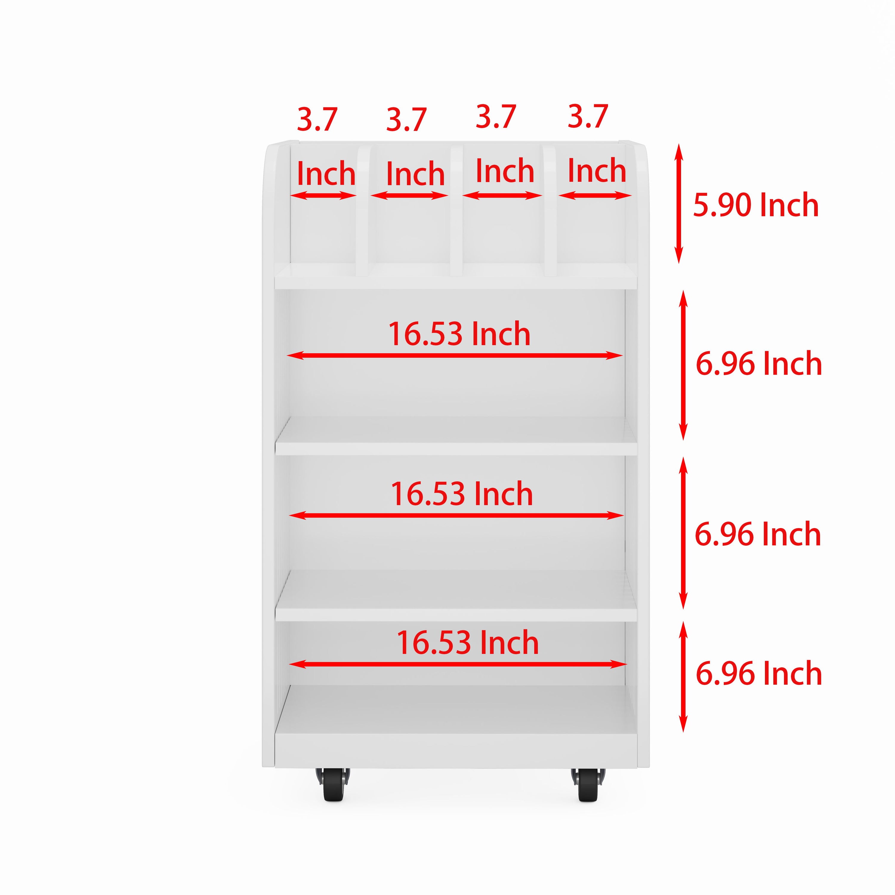 4 Tier Kitchen Island Cart With Spice Rack & Locking Casters, Simple Design Mobile Kitchen Storage Islands For Kitchen Living Room Bedroom