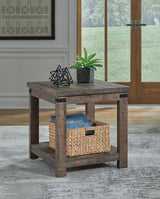 Hollum - Rustic Brown - Square End Table by Signature Design by Ashley® | Bel Furniture