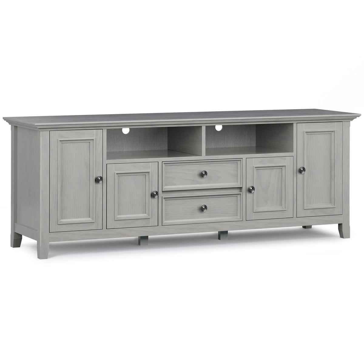 Amherst - Wide TV Media Stand Gray by Simpli-Home | Bel Furniture