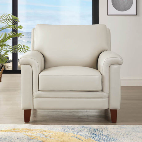 Westcott - Leather Chair Beige by Hydeline Furniture | Bel Furniture