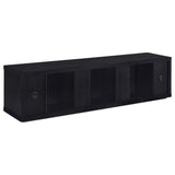 Deiter - 79" TV Stand Fireplace Media Console - Black
