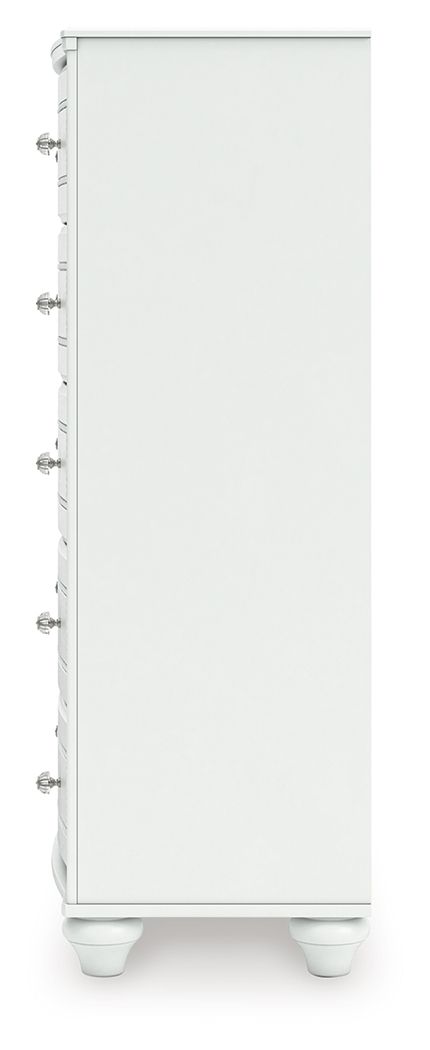 Kozlani - Five Drawer Chest - White - view 3