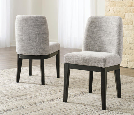 Burkhaus - Dining UPH Side Chair (Set of 2) - Beige / Dark Brown - view 2