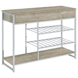 Melrose - 2-Drawer Home Bar Storage With Wine Rack Gray - Gray by Coaster Fine Furniture | Bel Furniture