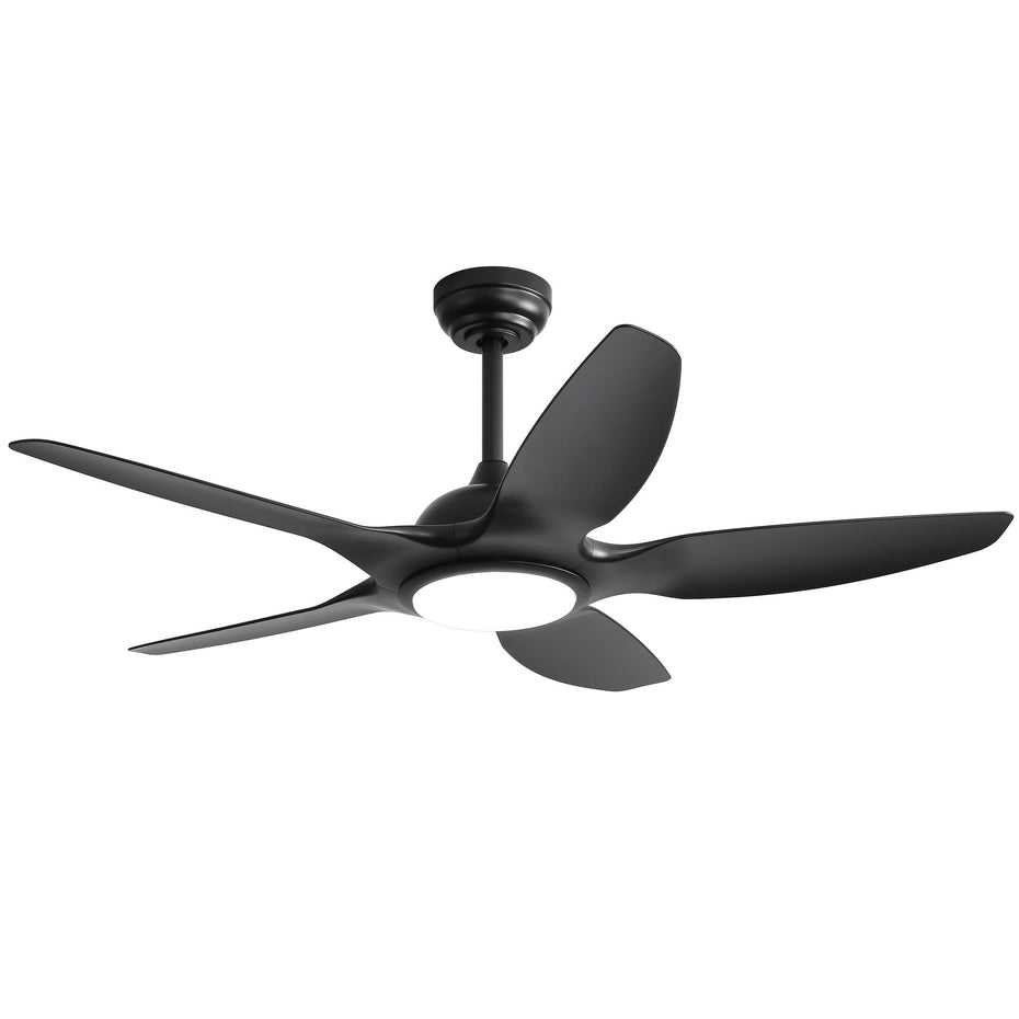 Indoor Ceiling Fan With 5 ABS Blades Remote Control Reversible Dc Motor For Living Room