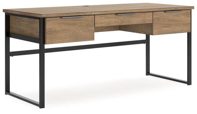 Montia - Light Brown - Home Office Desk by Signature Design by Ashley® | Bel Furniture