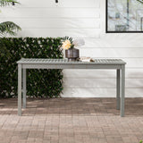 Contemporary Slat Top Acacia Wood Outdoor Dining Table by Walker Edison | Bel Furniture