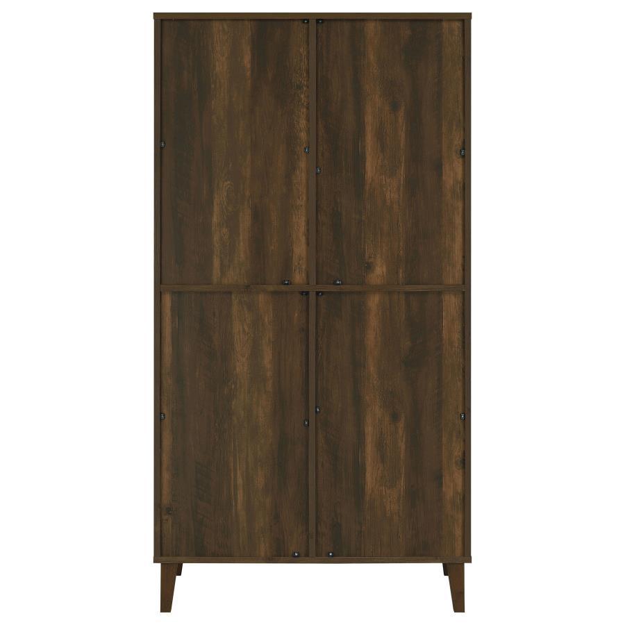 Elouise - 4 Door Engineered Wood Tall Accent Cabinet - Dark Pine