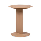 Mode - Leatherette Round C-Shaped Sofa Side Table - Saddle Brown by Jennifer Taylor Home | Bel Furniture
