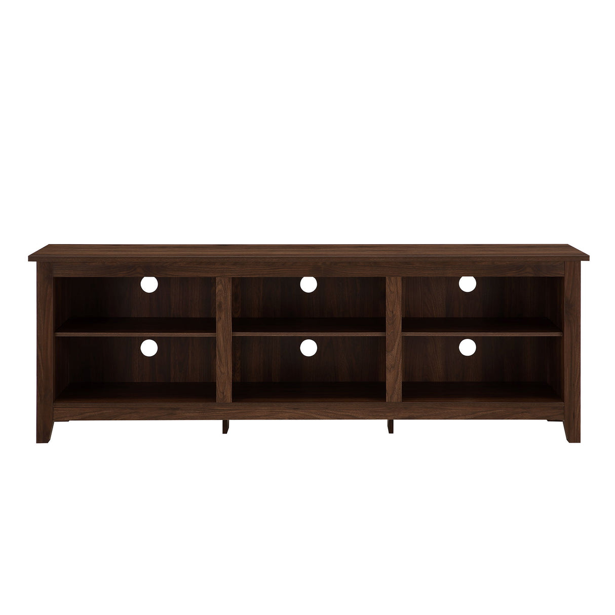 Modern Transitional 3 Shelf Open Storage TV Stand